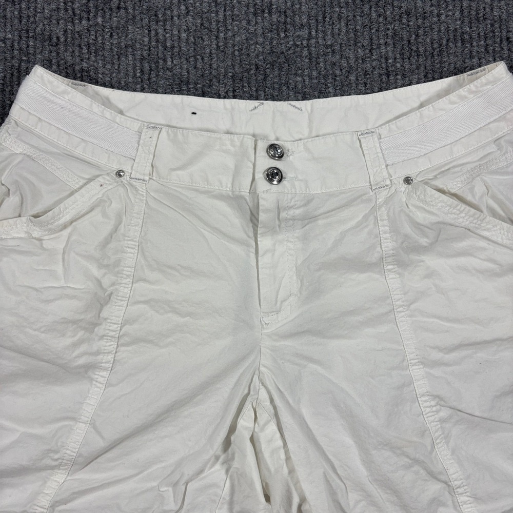 INC International Concepts Shorts Women Size 10 White Cotton Spandex Casual